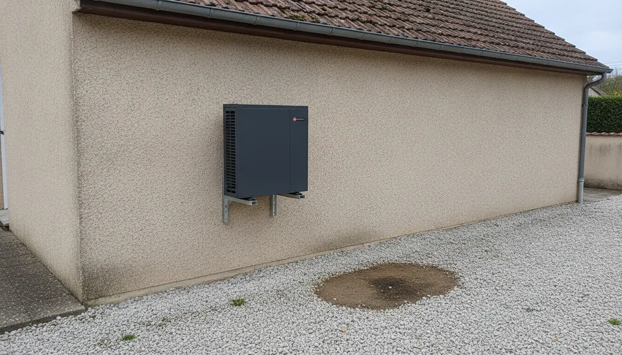 Pompe à chaleur air/eau remplaçant une chaudière fioul dans un pavillon de Chambly